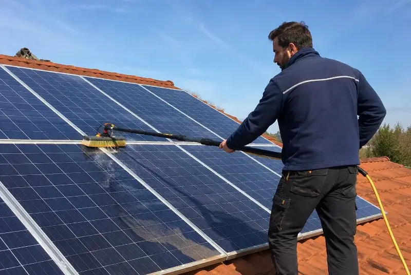 Nettoyage et entretien de panneaux solaires à Marquillies